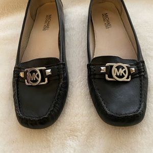 Michael Kors Black Leather Loafers Flats